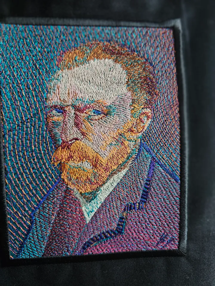 Van Gogh embroidered shopper bag.