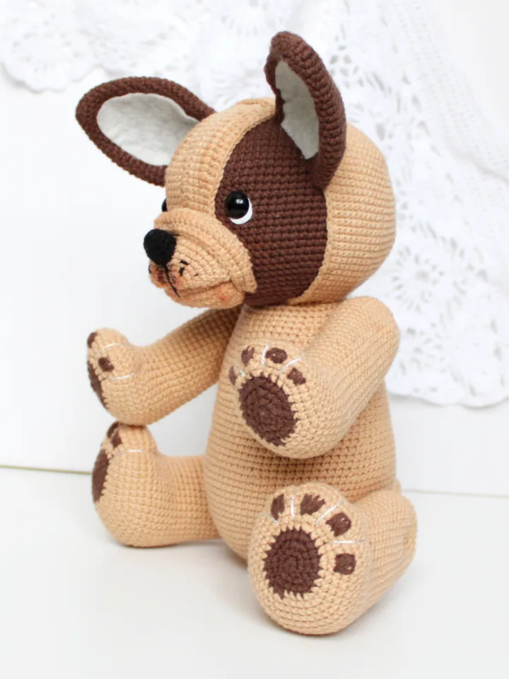 Dog crochet pattern PDF in English Amigurumi french bulldog toy