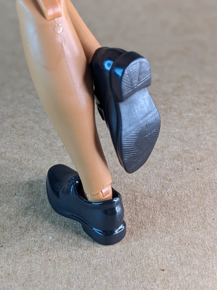 Classic black shoes for 1/6 scale male dolls