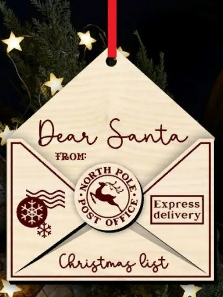 Digital Template Cnc Router Files Christmas Letter Holder Cnc for Wood Laser Cut Pattern