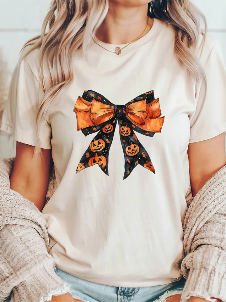 Halloween Gothic Coquette bow png, retro halloween png, trending png, Gothic png, black bow png, soft girl png, Pumpkin girly png