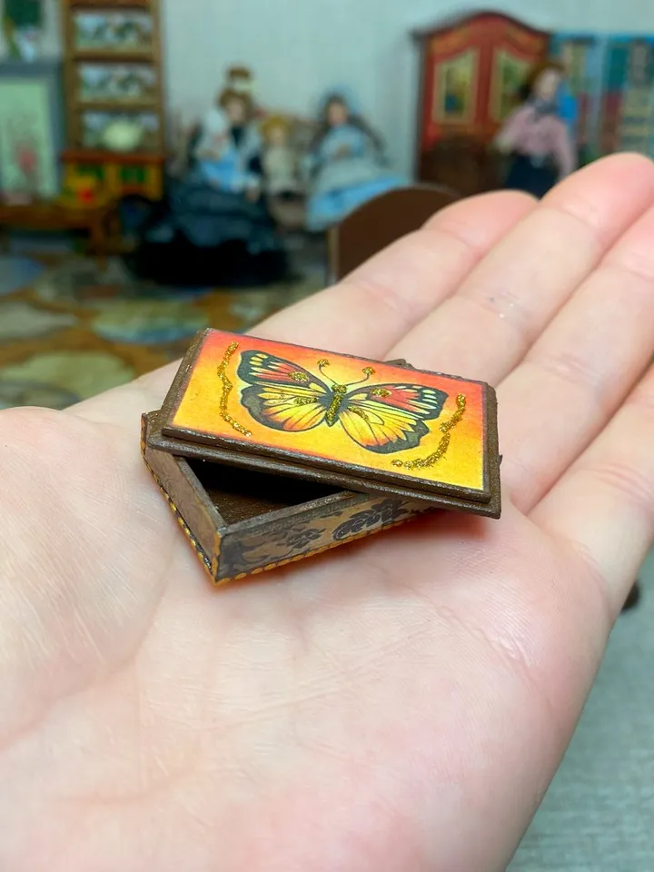 Set of furniture with accessories. 1:12. miniature dollhouse. Furniture for dolls.