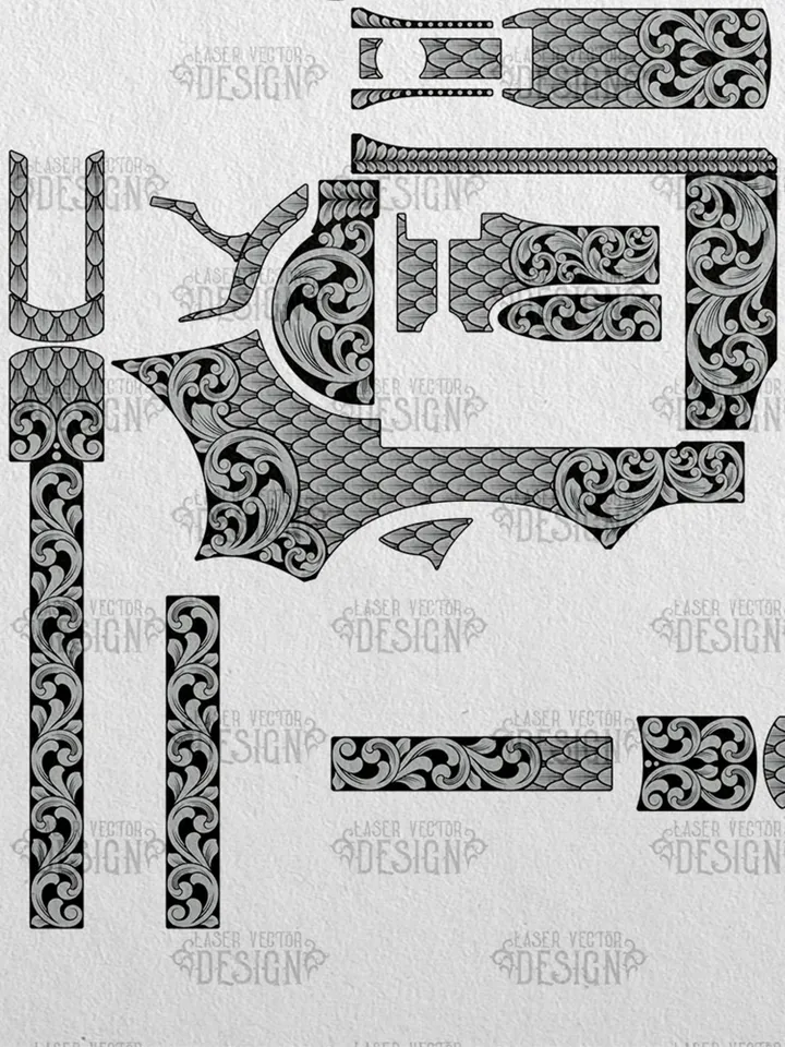 VECTOR DESIGN Ruger Security-Six 4 in Scrollwork and scales