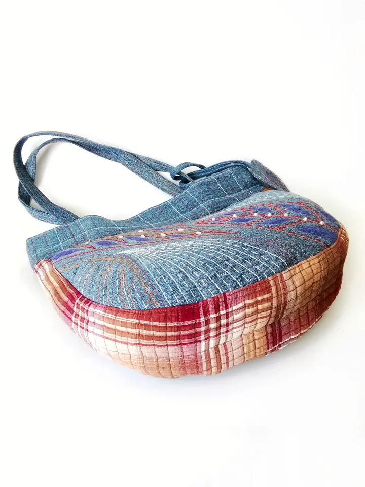 Boho Chic Handcrafted Large Women's Bags: Unique Hand Embroidered Fabric Handbags - Stylish and Functional Accessories! FREE SHIPPING!