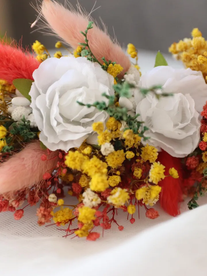 orange crown,children natural flower crown white flower , crown colorful flower crown child and adult crown