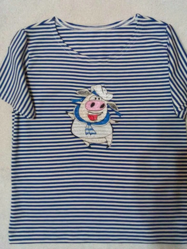 Piggy sailor  Embroidery Design DIGITAL EMBROIDERY