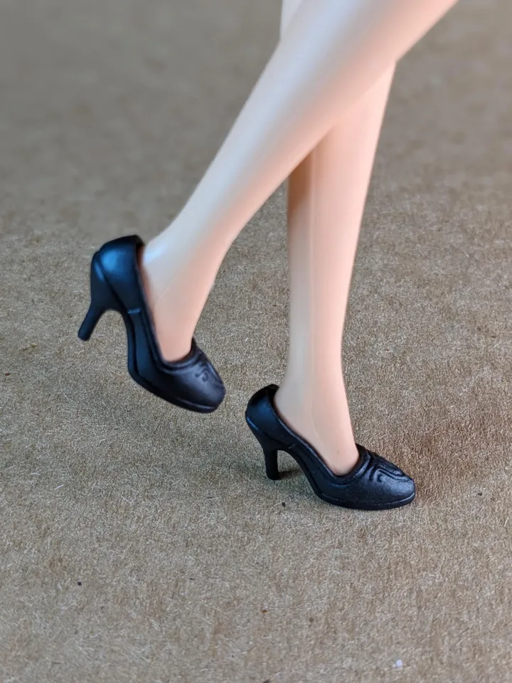 Black High Heel Shoes for 1/6 scale female dolls