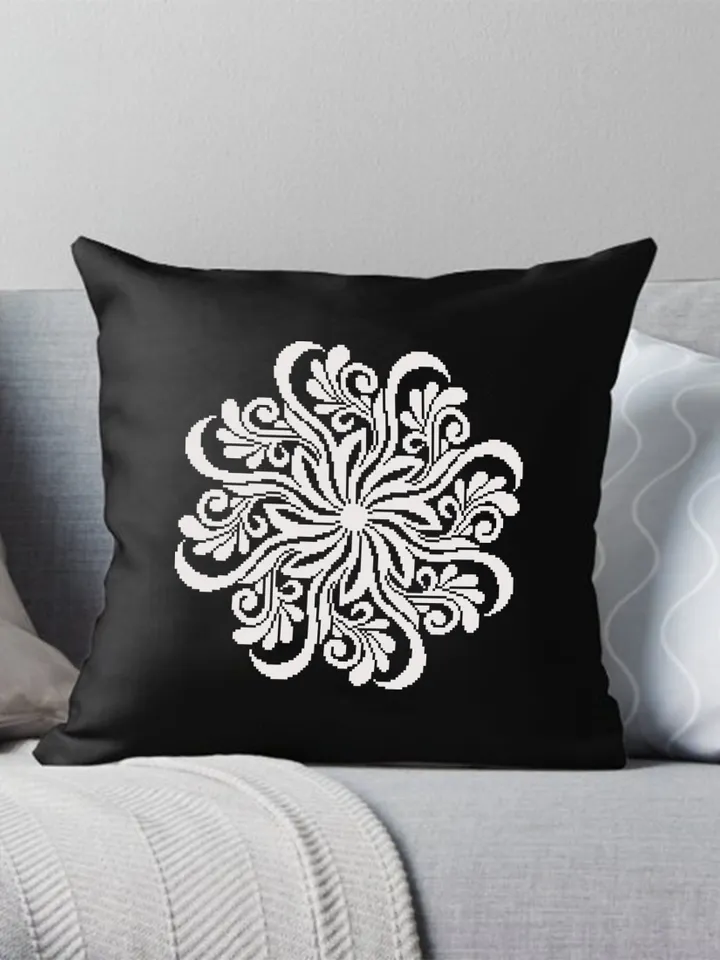 Flower mandala cross stitch pattern PDF download, Mandala ornament cross stitch chart, Floral mandala pattern digital PDF, Home decor #M239