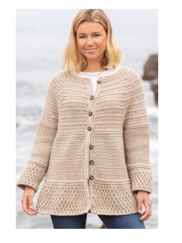 Cardigan crochet PATTERN, women cardigan crochet pattern, easy cardigan pdf