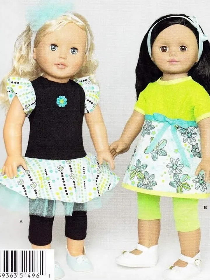 Vintage Sewing Pattern Dolls 18" Copy Simplicity 1496 Wardrobe Clothes for Dolls 18" Digital Download PDF