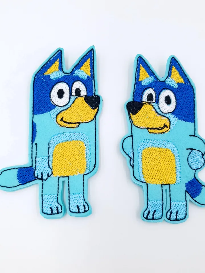 ITH Blue Heeler Dog Family Finger Puppet Embroidery Design Set, Aussie Cartoon Toy Pattern, 4x4 5x7 Hoop File