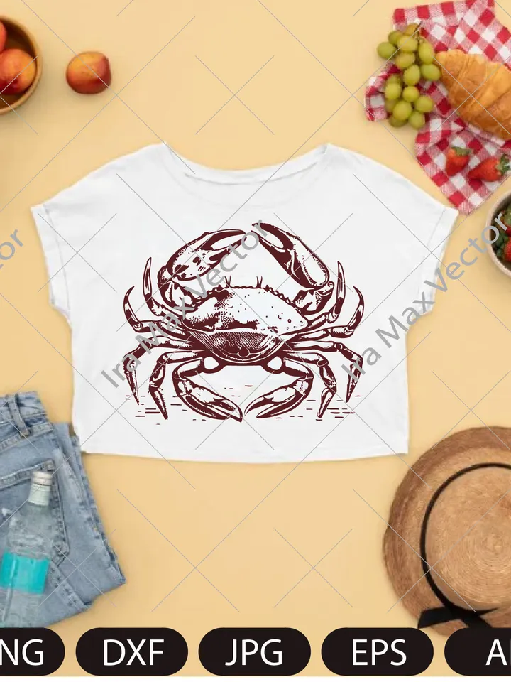 Crab Svg, King Crab SVG, Sea Animal SVG, Crab Silhouette, Crab Clipart, Crab Legs SVG, Cut File Cricut, Crab SIlhouette, Crab detailed