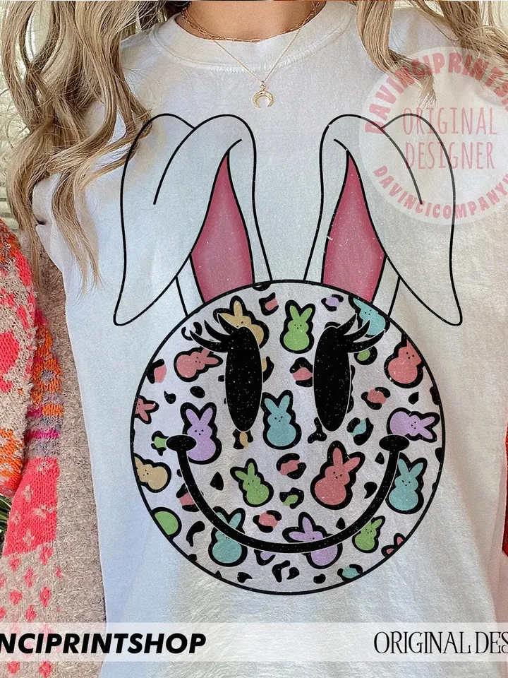 Easter png Distressed Retro Smile PNG, Easter png, Easter Bunny png, Happy Easter png, Bunny png, Easter Bunny Ears png, Sublimation design
