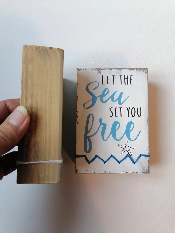 Let the sea set you free Signs, Vintage style Beach Sign, Beach Decor, beach wall decor, beach signs