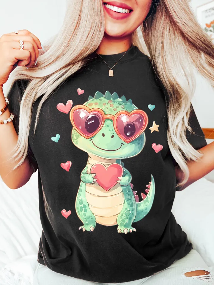 Valentine's Day T-Rex Png, Dino Love Png, T-Rex Valentine Png, Valentine Dino Png, Dinosaur Love Png, Sweet T-Rex Png, Romantic Dinosaur Png