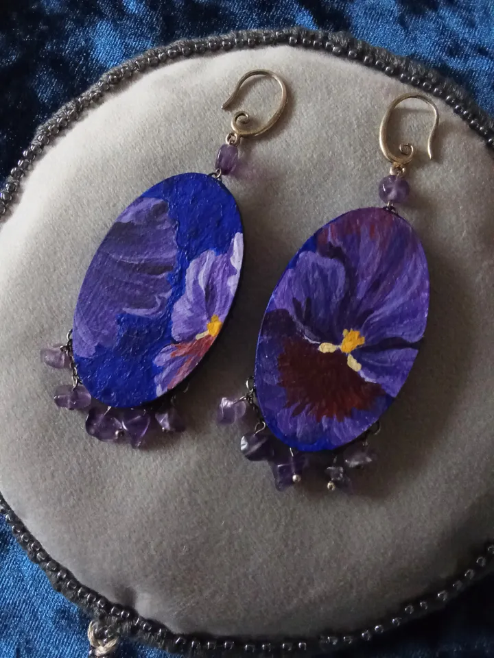 "Evening violettes" earrings