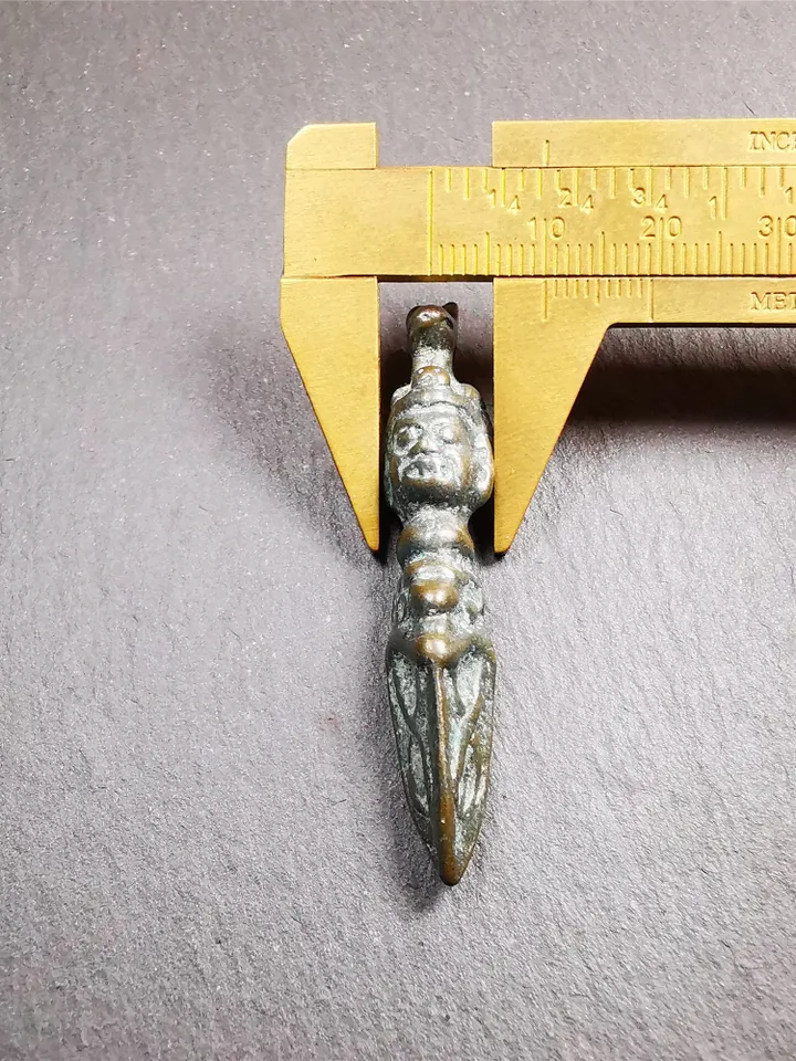 Gandhanra Vintage Thokcha Phurba Amulet,Mahakala Kila,Kilaka Pendant Necklace,Made by Famous Pugong Monastery,2.12 inches