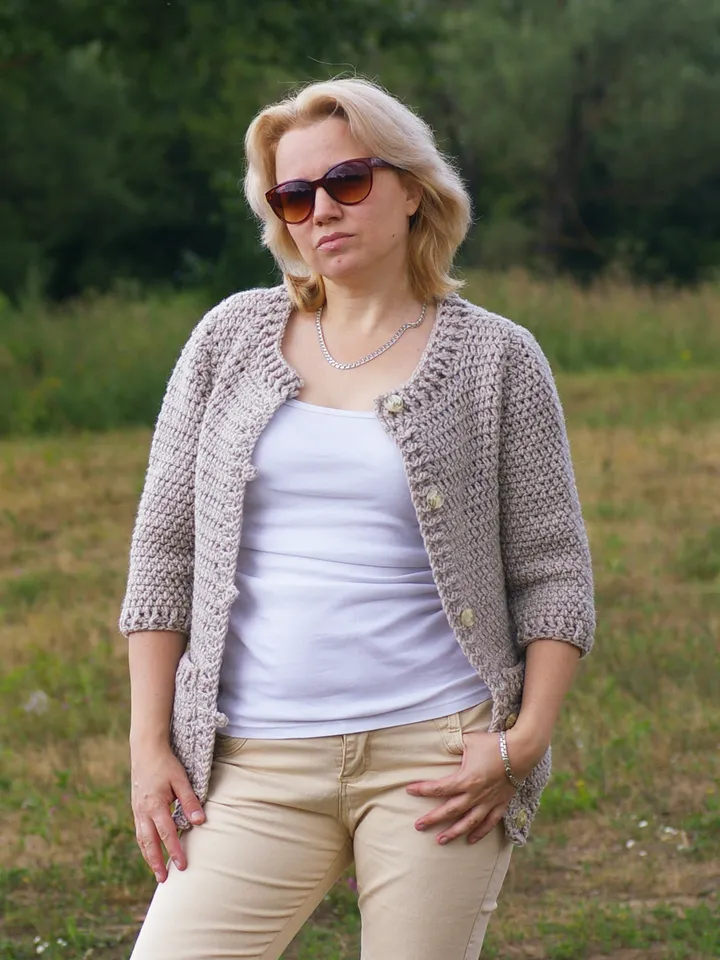 Women's Jacket Jacqueline Simple Crochet Pattern