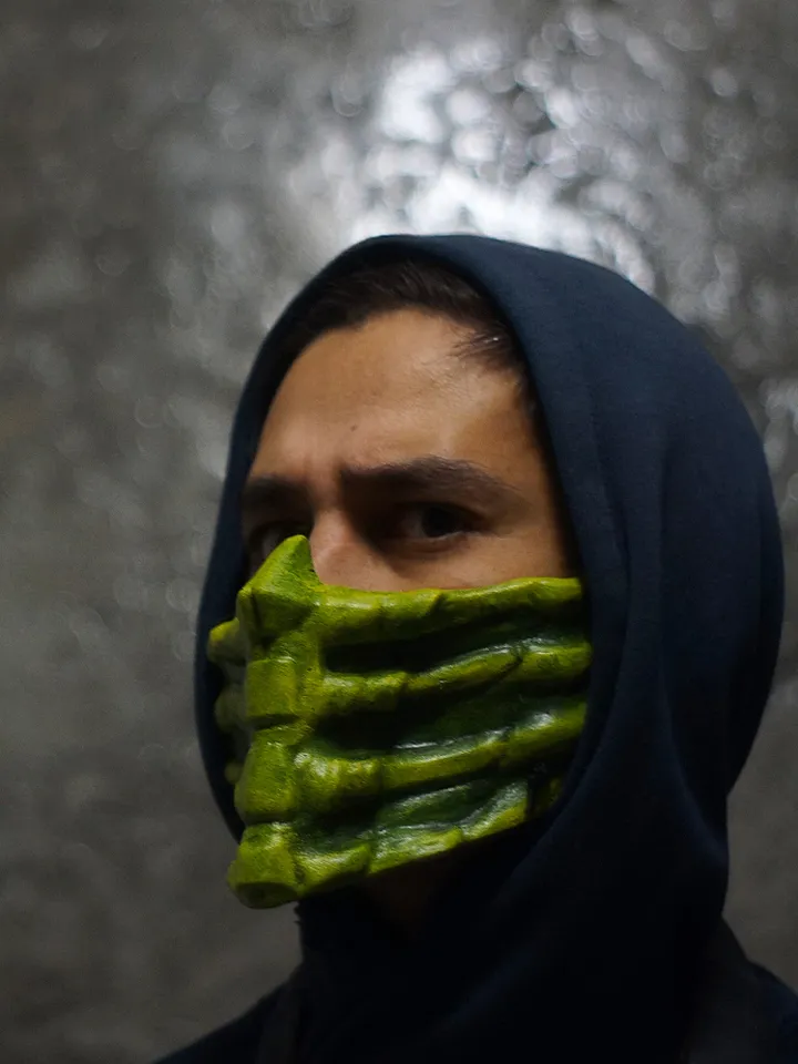 Scorpion Mask Skull from Mortal Kombat Mortal Kombat Scorpion mask