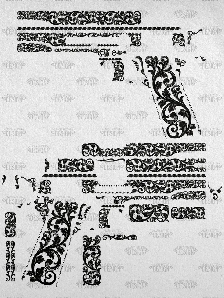 VECTOR DESIGN Colt 1911 government Scrollwork 8