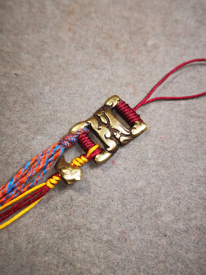 Gandhanra Handmade Scripture Book Buckle Amulet Pendant,Handwoven Backpack Bag Hanging Charm Decor | Handbag Key Ring | Car Key Chain Gifts