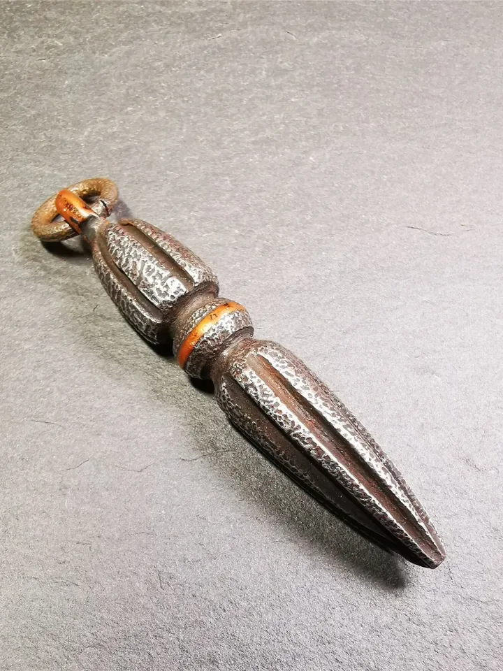 Gandhanra Handmade Tibetan Amulet ,Kila(Dorje Phurba) , Trantic Buddhism Ritual Implement Pendant,Made of Cold Iron,2.5"
