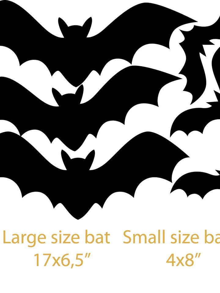 Halloween Bat window sticker pack Bat decoration h1