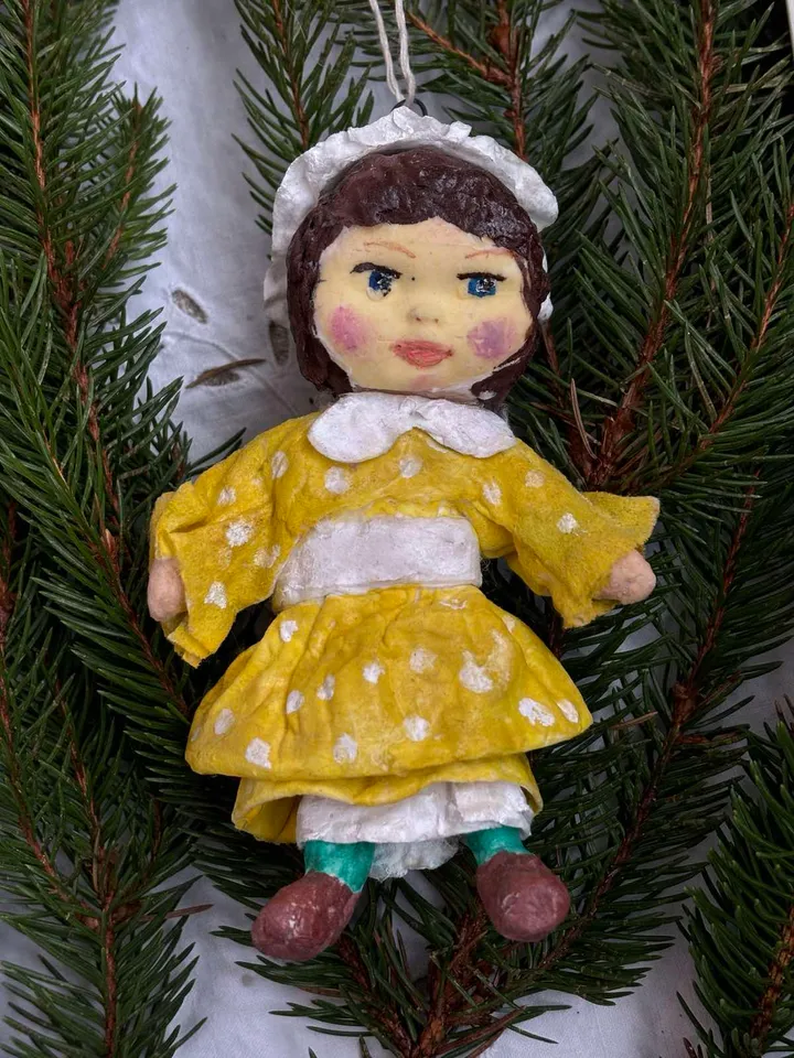 Handmade pendant doll "Sunshine Angel"- a unique decoration for the Christmas tree and indoor spaces 
Xmas ornaments
