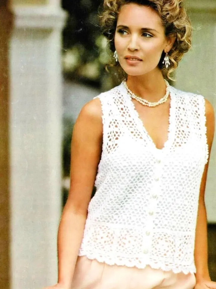 Crochet cardigan pattern , crochet waistcoat pattern , lace cardigan crochet PDF