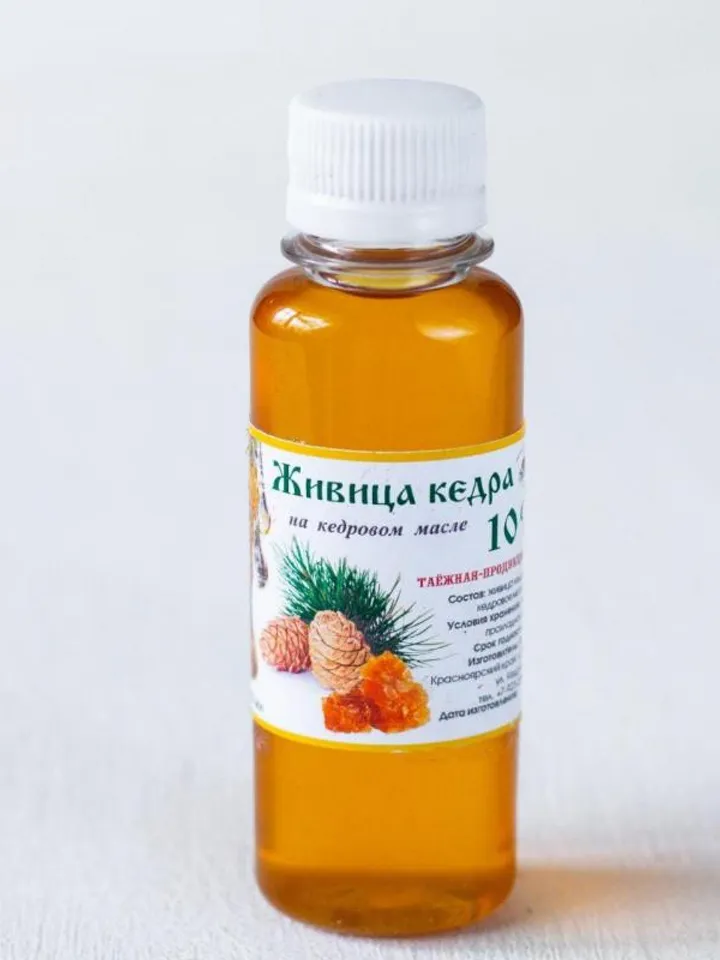 Siberian Cedar Resin Oleoresin Natural With Cedar Oil Taiga Products From Siberia Useful Product 100 Ml / 3.38 Oz