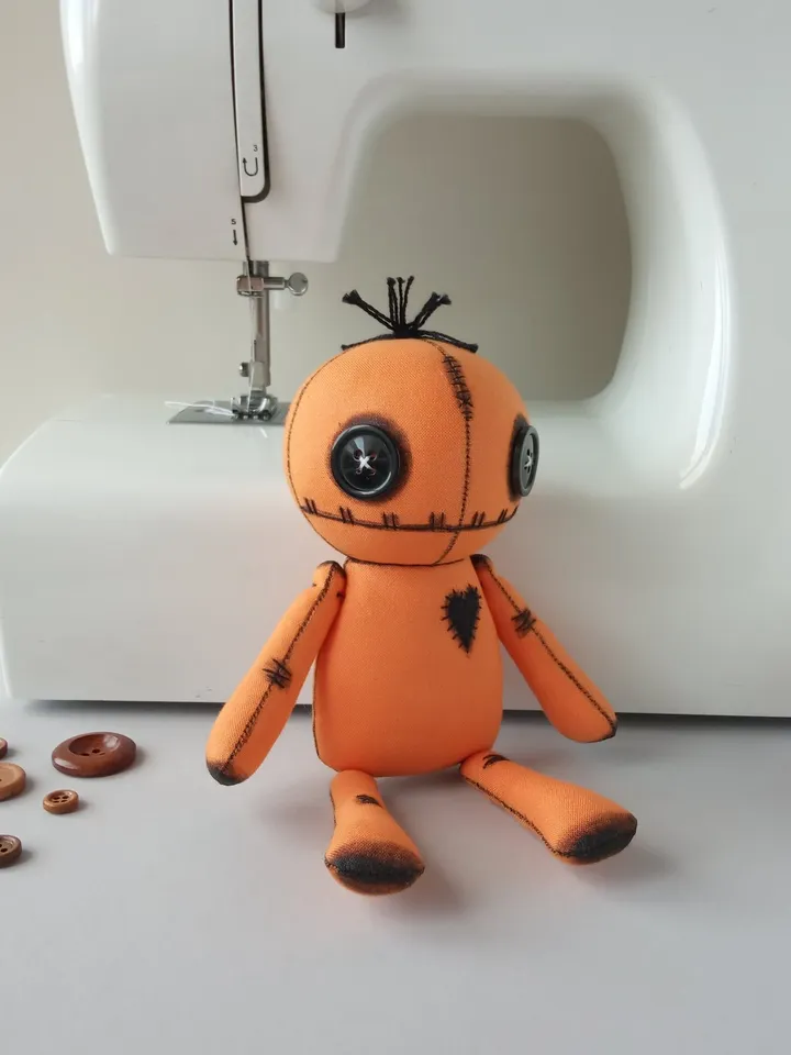 Handmade Voodoo Doll - Orange