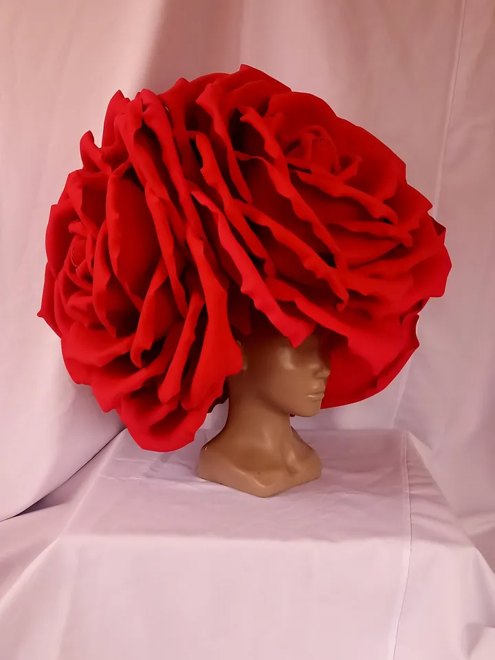 headdress, rose headdress, headband for festival, rose ball, futuristic costume, futuristic style