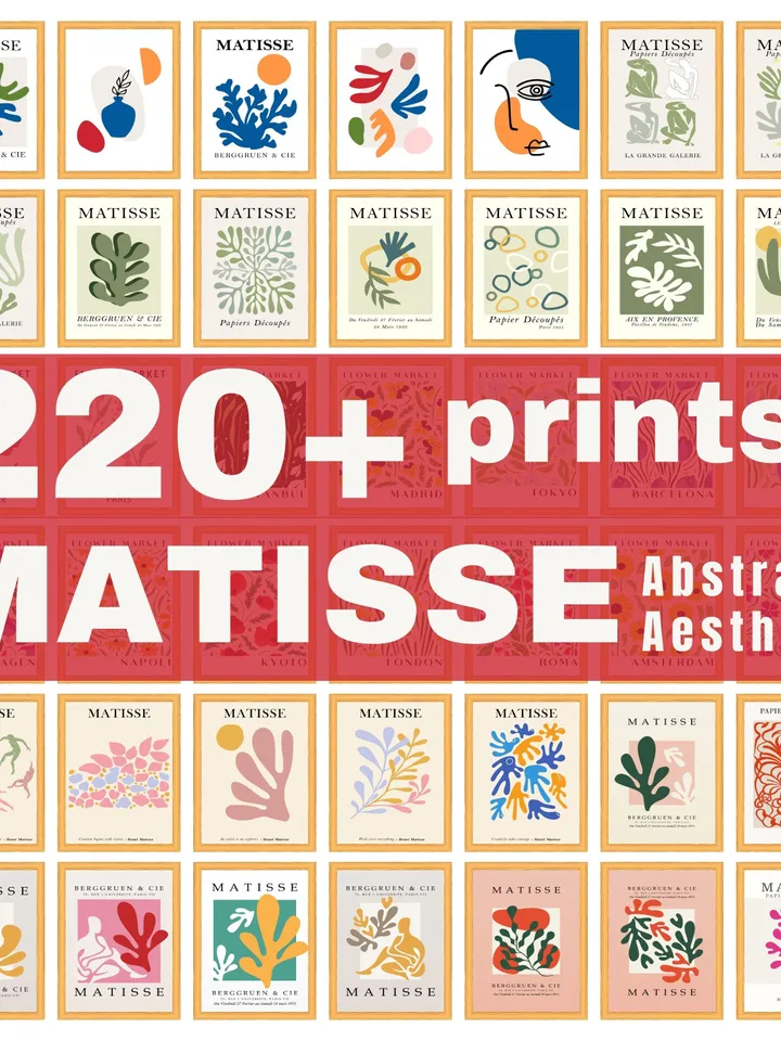 Matisse Art Print Set of 220+, Aesthetic Matisse Poster, Abstract Wall Art, Gallery Wall Set, Museum Exhibition Art, Matisse Digital Poster