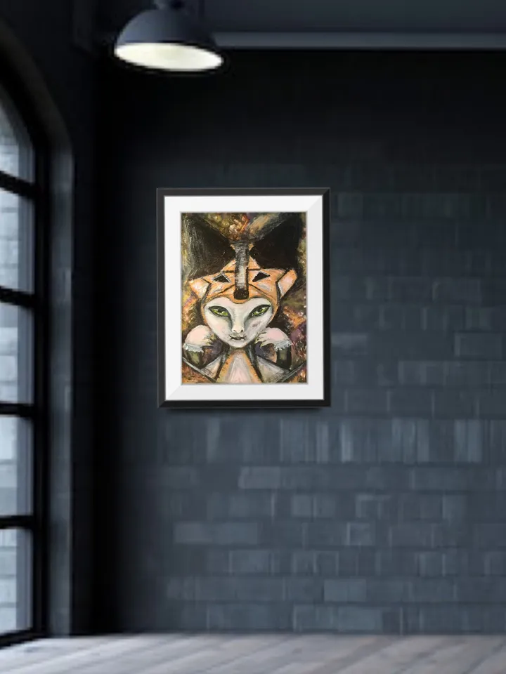 Woman fennec fox,original mix media painting on canvas,one of a kind,fantasy woman painting,one of a kind home decoration