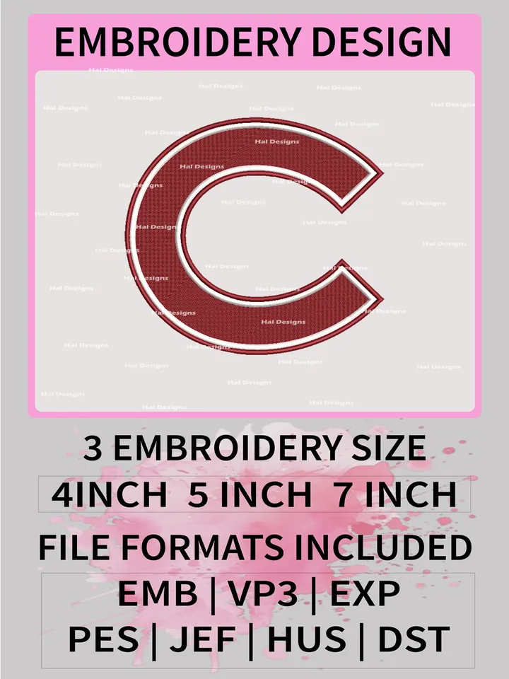 NCAA Colgate Raiders Embroidery File, 3 Sizes, 6 Formats, NCAA Machine Embroidery Design, NCAA Logo, NCAA Teams