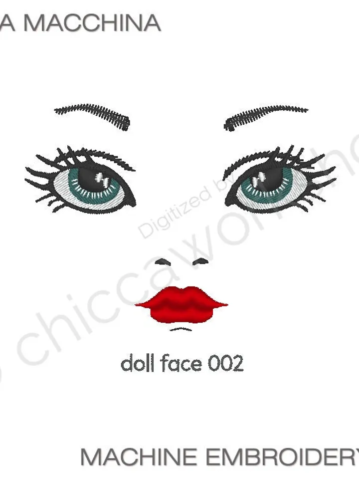Dolls Faces - Ricamo a macchina