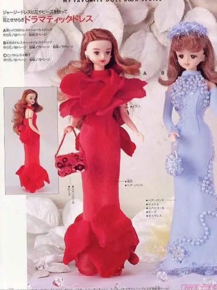 Clothes for Fashionable Dolls Japanese Magazine Sewing Pattern Wardrobe Clothes for Dolls Digital Download PDF
