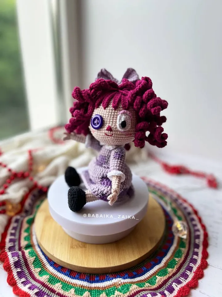PDF Crochet Ragatha Pattern, Amazing Digital Circus Amigurumi Pattern, Crochet Monster, Halloween Doll Crochet Pattern, Amigurumi Doll