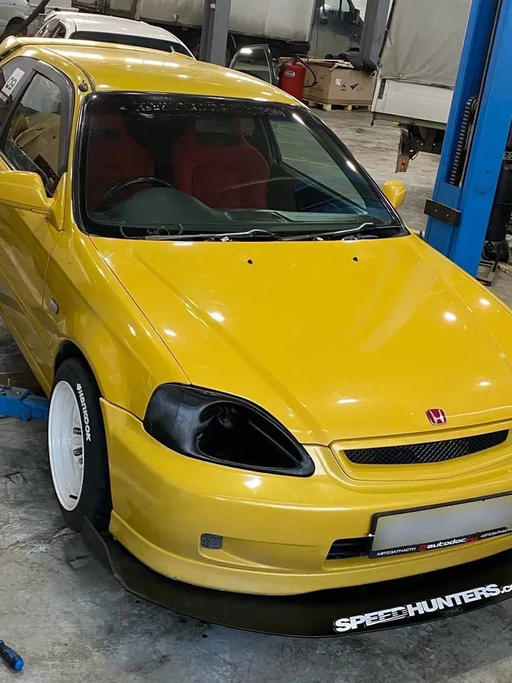 Air Duct scoop headlights Password style for Honda Civic Ek Ej 99-00