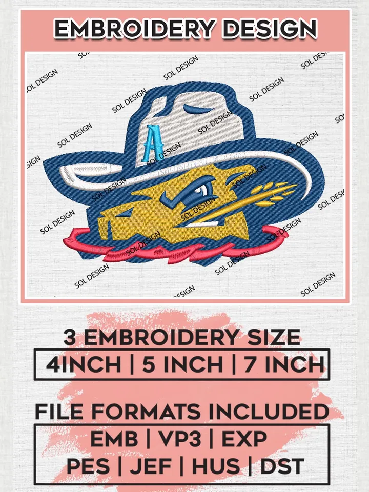 MiLB Amarillo Sod Poodles Embroidery Design Files, MiLB Amarillo Sod Poodles Logo, Minor League Baseball Logo Embroidery Designs, MiLB embroidery designs, Machine embroidery designs, Digital Download
