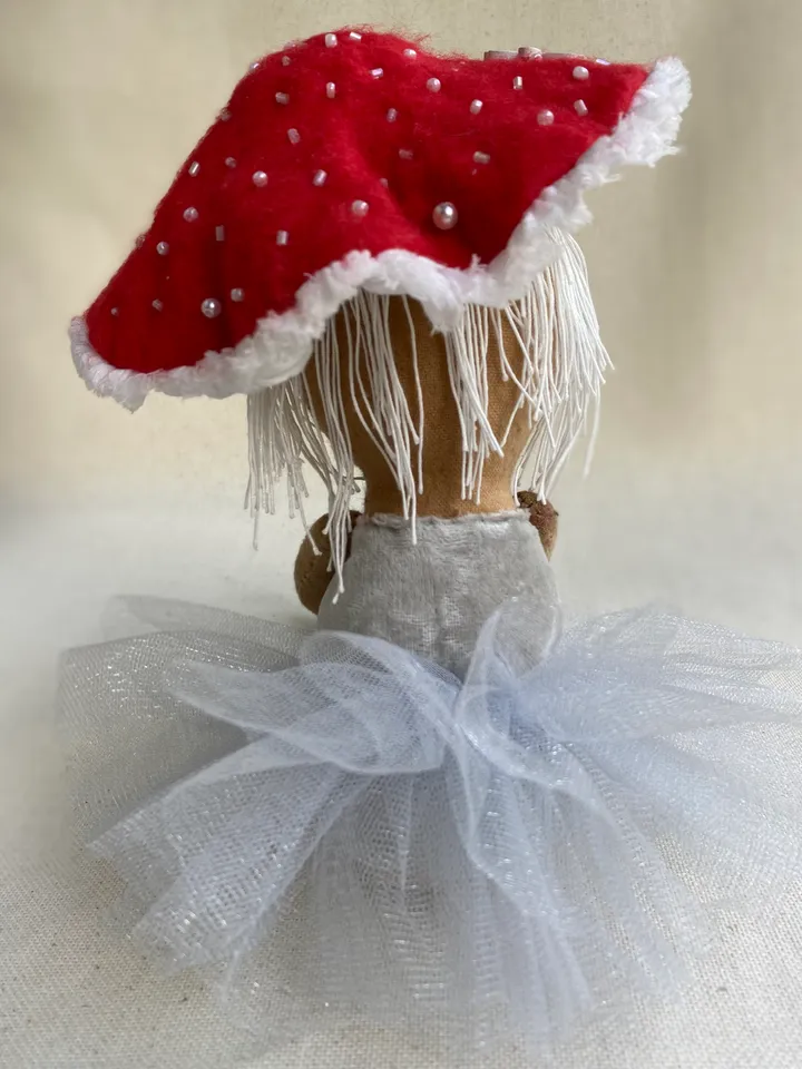 Halloween doll for creepy decor . Creepy doll . Scary doll . Halloween home decor . Black Christmas gift . Gothmas . Creepmas . Mushroom doll.