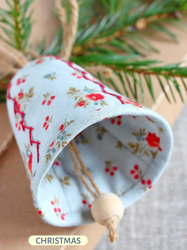 PDF Christmas Bell Ornament Sewing Pattern