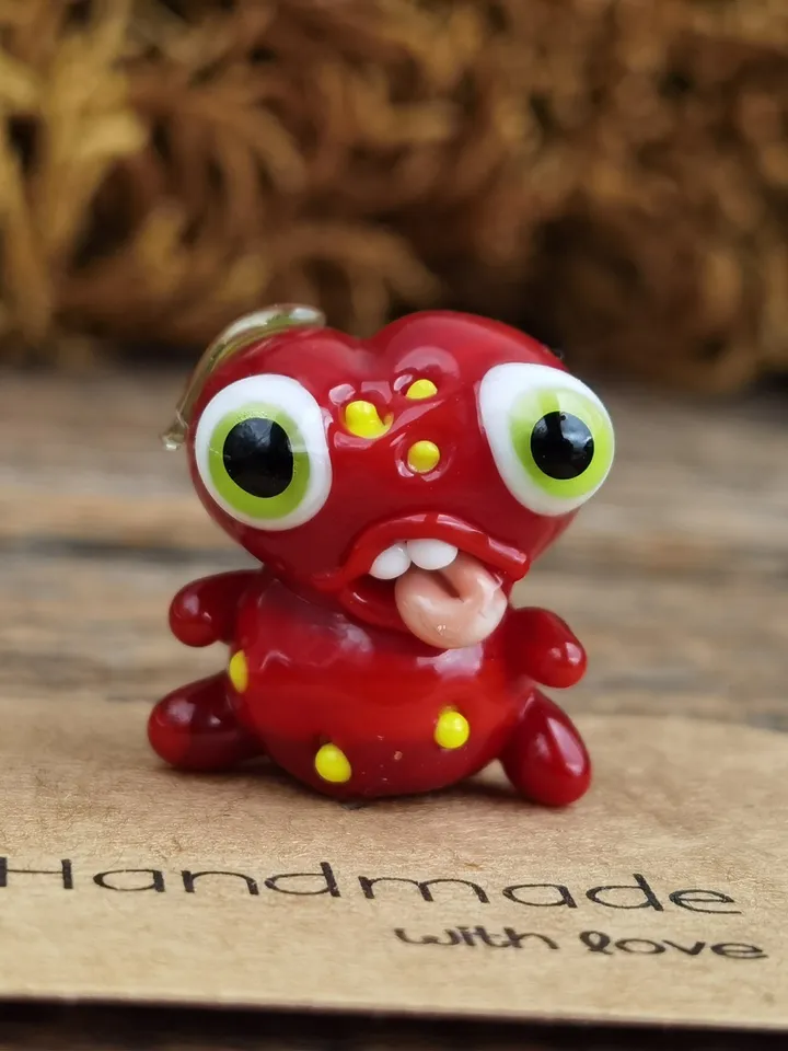 Tiny monster miniature, glass monster figurine, monster sculpture for terrarium decoration or fairy garden decor