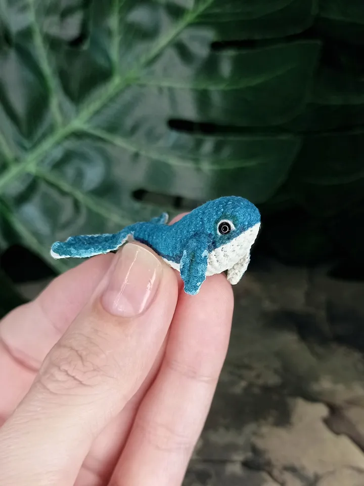 PDF crochet pattern little whale. Crochet miniature pattern. Little whale toy pattern. DIY cute toy. Pattern amigurumi