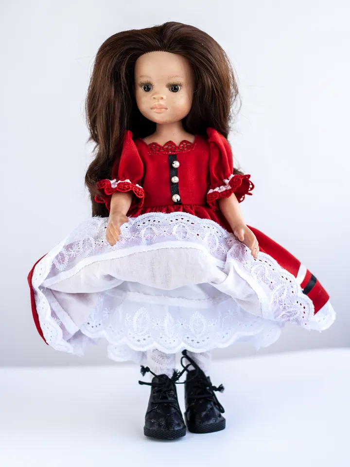 Paola Reina dress, shoes, hat, underwear, Paola Reina clothes, 13 inch doll clothes, 32 cm doll clothes, Doll fashion