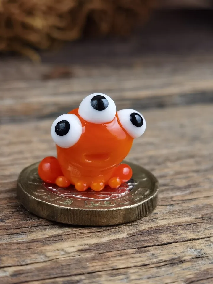Tiny monster miniature, glass monster figurine, monster sculpture for terrarium decoration or fairy garden decor