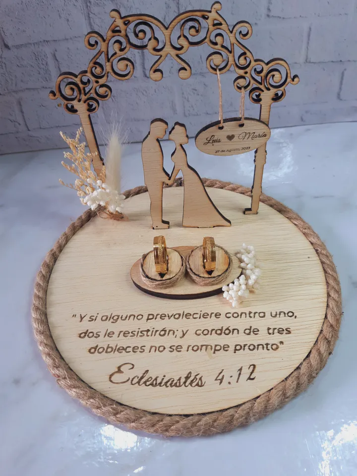 Wedding ring holder Laser processing Laser Cutter Plans Woodworking