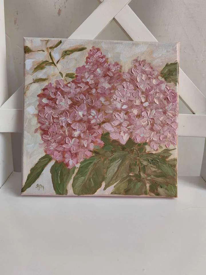 Hydrangea Original Oil Painting Flowers Artwork