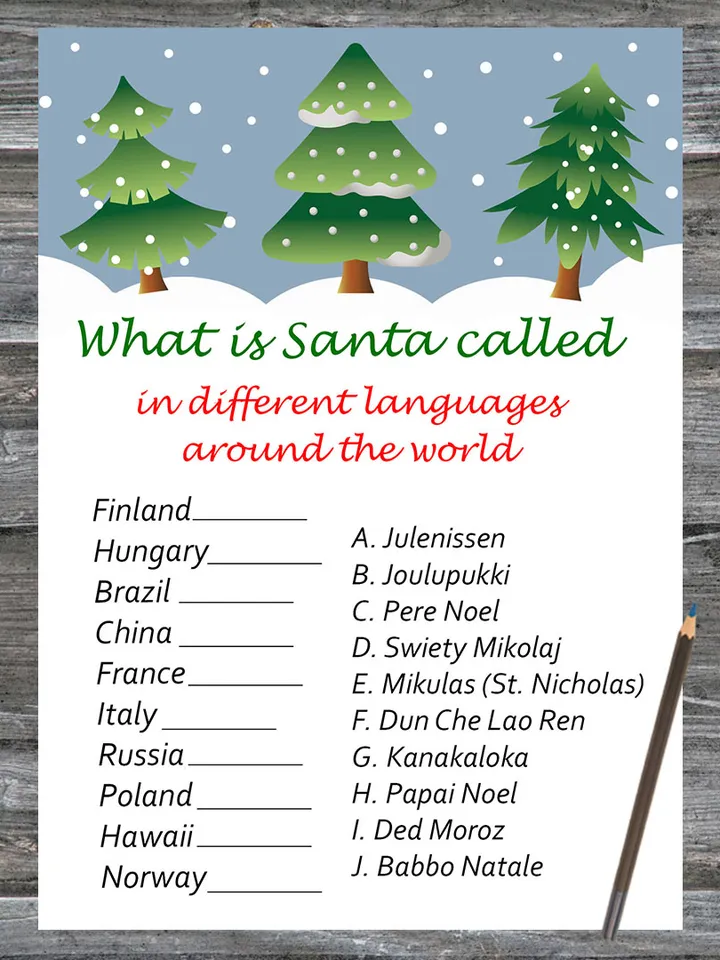Christmas party games,Christmas Around the World Game Printable,Tree Christmas Trivia Game Cards 1,75 USD | Buy online with delivery for Christmas Trivia Games Printable Free