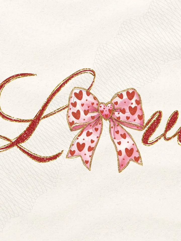 Love Coquette png, Love sublimation, Valentine's Day Digital Designs Download, Coquette bow png, Trending Vday designs, Aesthetic Valentines